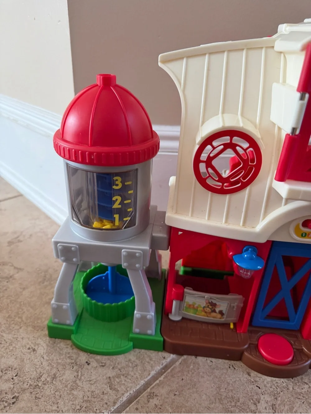 Fisher-Price Little People Farm Interactive Play Barn with Yellow Roof Accent